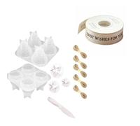 KiBcsLic Rose Soap Silicone Soap Set Craft Soap Making with Beginner Friendly Detailed Shapes Suitable for DIY soap Making Party Favors Gift Giving Home Crafting, Strawberry Set