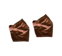 KiBcsLic Set of 2 Soft, Non-Slip Velvet Shoe Covers for Pole Dance Shoes with A 20 Cm Heel. Easy to Install. Costume Accessory, Brown M