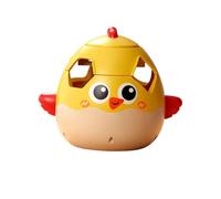 KiBcsLic Shape Sorting Box with Textured Blocks, Colorful Matching Game for Early Childhood, Suitable for Ages 1 And Up, Chick