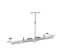 KiBcsLic Ski Machine Leg Training Device Home Strength Training Machine with Space-Saving Folding Function And Adjustable Handlebars for Leg Muscles, Glutes An, grey