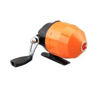 KiBcsLic Small Fishing Reel with Line, Lightweight, Compact, Rotatable, Gear .6:1, Orange