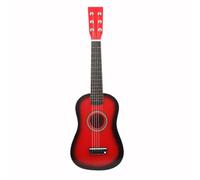 KiBcsLic Small Guitar Easy to Six-stringString Guitar Sturdy Stringed Instrument Toy for Students, Music Lessons, Red, 23 Inch