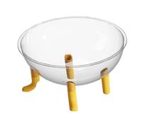 KiBcsLic Space Capsule Acrylic Cat Bed Toy Sturdy Activity Center Practical Easy to Clean Versatile Gift Ornament Nest Sleeping Bed, Yellow