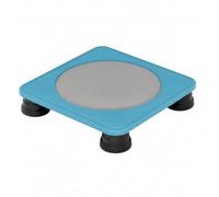 KiBcsLic Square jumping mat with Round Indoor Elastic Rebounder for Playroom, Blue