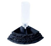 KiBcsLic , Stable Feeding Bowl with Automatic Water Dispenser for Reptiles, E.g. for Horned Frogs And Chameleons, Black