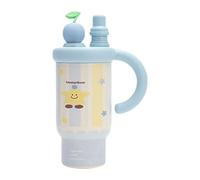 KiBcsLic Stainless Steel Insulated Travel Mug with and Lid, 800 Ml, Double-Walled, Rustproof and Leak, for School and Work, Blue Star