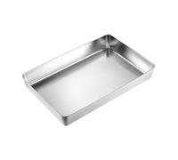 KiBcsLic Stainless Steel Lasagna Pan with A Flat Bottom, Stable And Rectangular Baking Pan for Brownies, Oven Baking, Bread, And Casseroles, 43x29x6cm