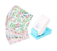 KiBcsLic Stamp Edge Paper Punch, Corner Cutter, Scrapbooking Accessories, Lever Mechanism, rectangle