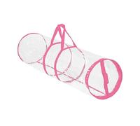 KiBcsLic Storage Bag for Christmas Wrapping Paper, Transparent PVC Organizer for Christmas Decorations, Gift Wrap for Festivals, Home, Pink