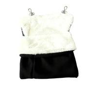 KiBcsLic Sugar Glider Sleeping Bag Small Animal Sleeping Cave Cuddle Sack Hanging Bed Made of for Small Pets with Cozy Lying Area for Cages Sleeping, black