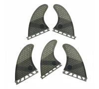 KiBcsLic Surfboard Fin Rear Fin Accessory With Lightweight Honeycomb Core For Responsive Feel And Confident Hold Suitable for breaks travel , Gray