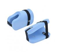 KiBcsLic Swim Cuffs with Straps Lightweight Aquatic Leg Cuffs Secure-Fitting Flotation Sleeves for Swimmers, Blue, Short