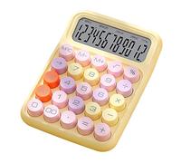 KiBcsLic Tabletop, Simple Office, Easy to Press, 12 Mechanical Keys for Accounting, Finance, Office, Yellow