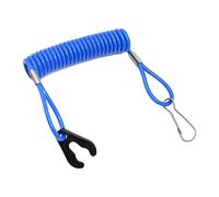 KiBcsLic Tether Cord Kill Switch Line Boat Engine Stop Line with Clip TPU Material for Emergency Insurance Motorboat, blue