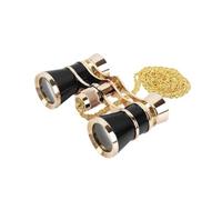 KiBcsLic Theater Binoculars, Mini Binoculars, Small Telescope Elegant Vintage Opera Glasses with Foldable Handle & Chain for Concert, Black