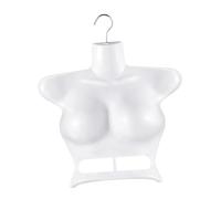 KiBcsLic Torso Hanging Mannequin, Female Display Mannequin, Clothes Hanger, Half-Body Display, Clothes Rack, Dressmaker's Dummy for Table Centerpieces, White