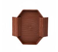 KiBcsLic Turtle Soaking Tub with Basking Perch Multifunctional Reptile Water Bowl with Ramp Leak-Resistant 1-Piece Design Reptile Ramp Bowl for Reptiles, Brown Red