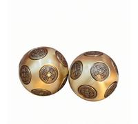 KiBcsLic Twelve-Faced Brass Ball Sensory Toy Brass Rotating Orb Quiet Rotation Engraved Metal Sphere