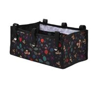 KiBcsLic Under-seat Bag with Practical Removal Function. Removable Basket for Rollators. Organizer for Storing Books, Glasses, Mobile Phone, Etc, Clovers Small