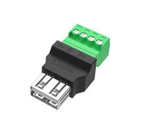 KiBcsLic USB 2.0 Connector 4 Pin 300V 8A DIY Connector Converter Solderless USB Plug for Printer U Disk Keyboard Camera Mobile Phone, Female