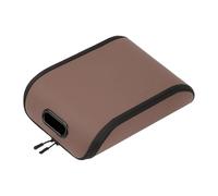 KiBcsLic Vehicle Shoe Storage Bin with Hollow Handle, Organizer for Passenger Seats, Brown