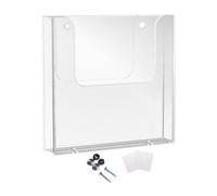 KiBcsLic Wall Mounted Acrylic Brochure Display Stand, Leaflet Holder, Flyer Holder for School Office, A5