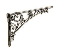 KiBcsLic Wall Shelf Bracket, Shelf Support, to Install, Right Angle Metal Frame, Wall Bracket for Hanging Display Shelves for, Silver