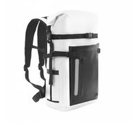 KiBcsLic Waterproof Roll Closure Backpack Lightweight Buoyant Dry Backpack Tear-Resistant Waterproof Dry Bag for Swimmers, Stream Crossing, Multicolor, White And Black