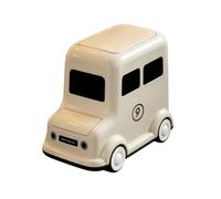 KiBcsLic Wheeled Car-Shaped Trash Bin, Vintage White, style to 2 | Car Trash Can, Compact, for Apartments, Office