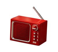 KiBcsLic White Noise Machine Sleeping Bluetooth Speaker Stylish Compact Practical Multifunctional Radio for Birthday Gift Travel Table, Caramel Red