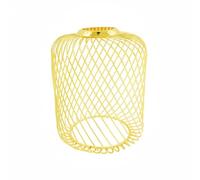 KiBcsLic Wire Cage Lampshade Easy Bulb Change Metal Wire Lamp Shade DIY Friendly Illumination Enclosure Cage for Bar, Cafe, Gold, Cylinder 120x150