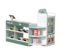 KiBcsLic with Register Sturdy Pretend Supermarket Space-Saving Play Grocery Store for Classroom