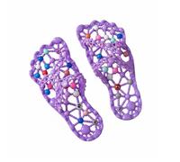 KiBcsLic Women Bath Slippers Slide Sandals Shower Shoes Massage Quick Dry Drainage Anti-Slip PVC Construction suitable for home wear dorm living washroom use gym showers poolside, Purple, 39-40