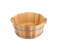 KiBcsLic Wood Footbath Basin Wood Foot Tub Handmade Household Sooth Surface Foot Bath Home Office Use Thicken Multipurpose Basin Tub, 16x36cm A