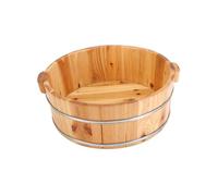 KiBcsLic Wood Footbath Basin Wood Foot Tub Handmade Household Sooth Surface Foot Bath Home Office Use Thicken Multipurpose Basin Tub, 16x40cm A