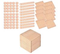 KiBcsLic Wooden Base Ten Blocks Math Manipulative Math Games Early Math of Number for Kindergarten, Package C