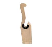 KiBcsLic Wooden Deadlift Barbell Jack Stand Portable Labor Saving with Groove