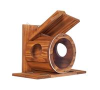 KiBcsLic Wooden Squirrel Feeder Animal Feeding Station for Winter Patio Corn, Peanuts