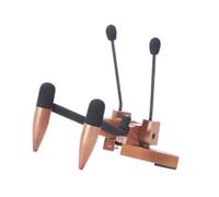 KiBcsLic Wooden Stand for Ukulele, Instrument Floor Holder for Small Instruments, dark brown, 15x18x11.5cm