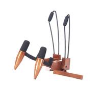 KiBcsLic Wooden Stand for Ukulele, Instrument Floor Holder for Small Instruments, dark brown, 23x20x32.5cm