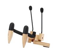 KiBcsLic Wooden Stand for Ukulele, Instrument Floor Holder for Small Instruments, light brown, 15x18x11.5cm