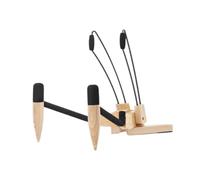 KiBcsLic Wooden Stand for Ukulele, Instrument Floor Holder for Small Instruments, light brown, 31x25x32.5cm