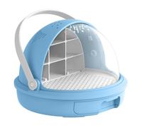 KiBcsLic Worm Box, A Portable And Breathable Container for Hatching Earthworms, Turtles And Small Animals, Blue