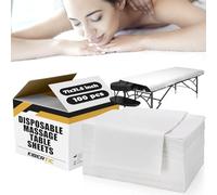 KIBERTIC - 100 pcs Disposable Bed Sheets 180x80cm Disposable Sheets for Bed | Massage Sheets |White Disposable Massage Table Sheets, Mattress Cover, Hotel, Beauty Salon and Aesthetics