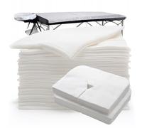 KIBERTIC - Pack 200 Pcs, 100 Disposable Massage Table Sheets 180x80cm + 100 Massage Bed Cover with face Hole, Disposable Sheets for Massage Table and face Cradle Covers, Ideal for Hotel, Beauty Salon
