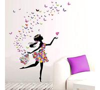 Kibi Wall Sticker Butterfly Fairy Bedroom Living Room Walls Girl Butterfly Flower Fairy Sticker