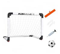KiBiGOAL Toddler Football Goal Set, Mini Portable Foldable Goals for Kids, Football Goals Toy Festival Gift for Christmas 1-4 year (23.62 inch x 17.72 inch Portable Foldable Goal + Toddler Ball)