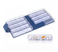 Kibodan Medimax 7-Day Weekly Pill Organiser with 1 Extra Box (8 Boxes) - Travel-Friendly Medicine and Vitamin Dispenser with 4 Large Compartments. The Perfect Pill Organiser to 4 Times a Day (Blue)