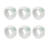 Kibon 6 Rolls Transparent Tape, 20mm x 25m Clear Adhesive Tape for Office, Home & School, Strong Sticky Tape for Gift Wrapping, Crafts, Sealing & Mending