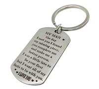 Kibon My Man Keyring, Valentines Keyring Gift for Man Christmas Birthday Gifts for Boyfriend Keychain Husband Anniversary